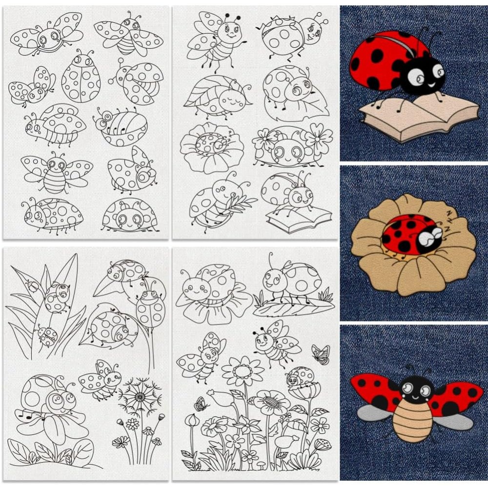 4 Sheets 11.6x8.2 Inch Stick a - Embroidery Bag ulasan dan harga