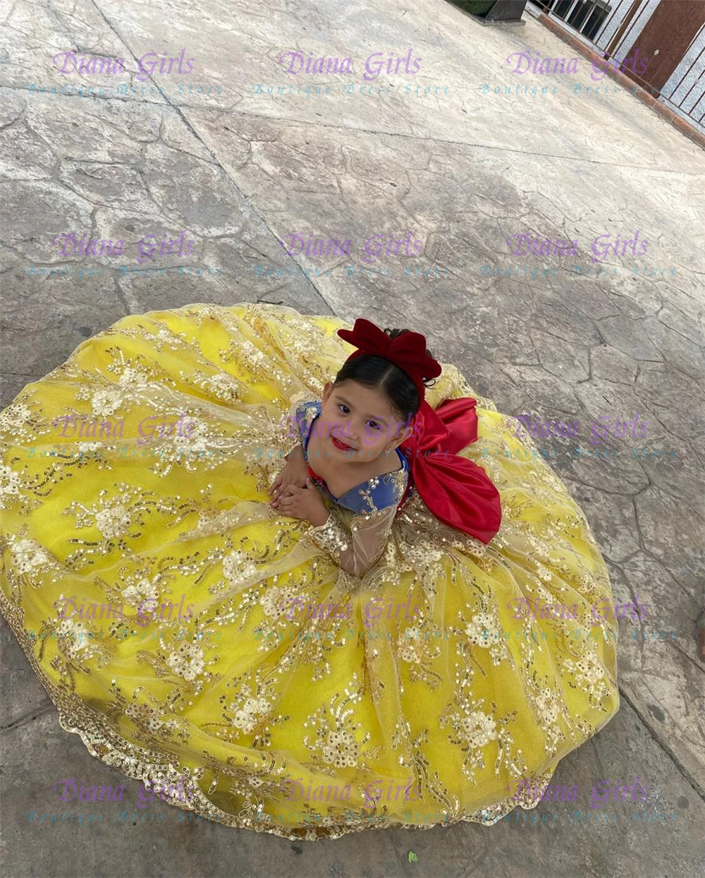 Quality Lovely Yellow Tulle Fl - Embroidery Bag ulasan dan harga