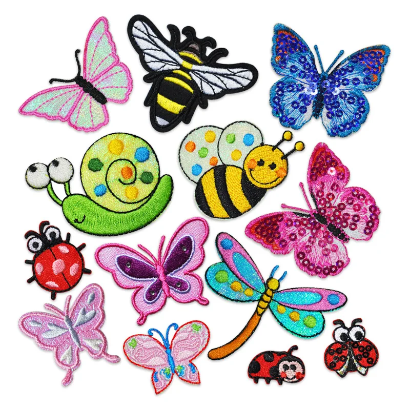 Cartoon Insects Embroidery Pat - Embroidery Lady Bug ulasan dan harga
