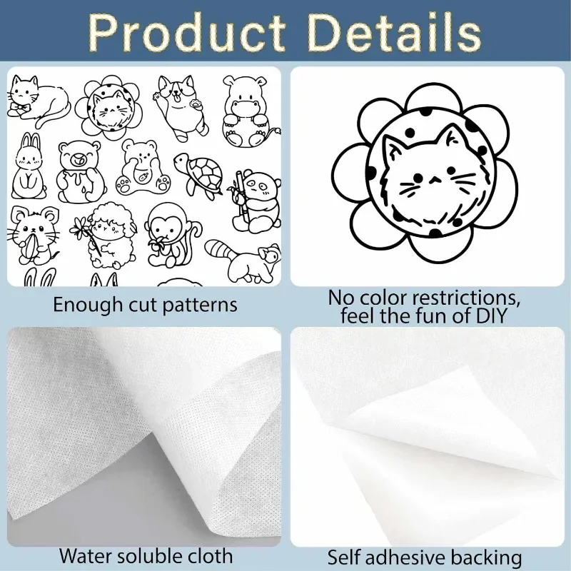 50Pcs Sea Animals Water Solubl - Embroidery Meaning ulasan dan harga