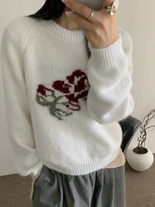 Retro Korean Rose Embroidery L - Embroidery Rose ulasan dan harga