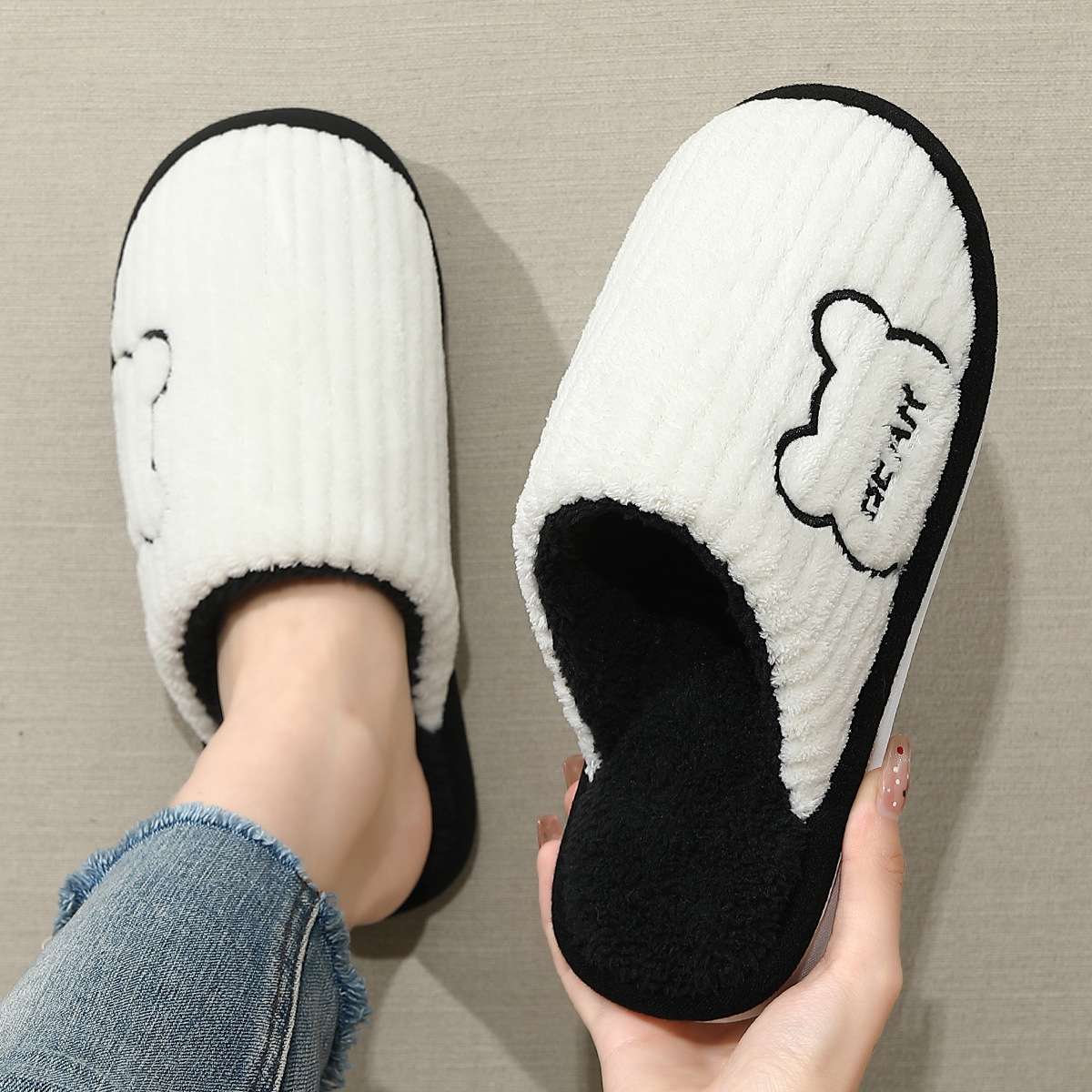 Women Men Winter Cartoon Embro - Embroidery Garments ulasan dan harga