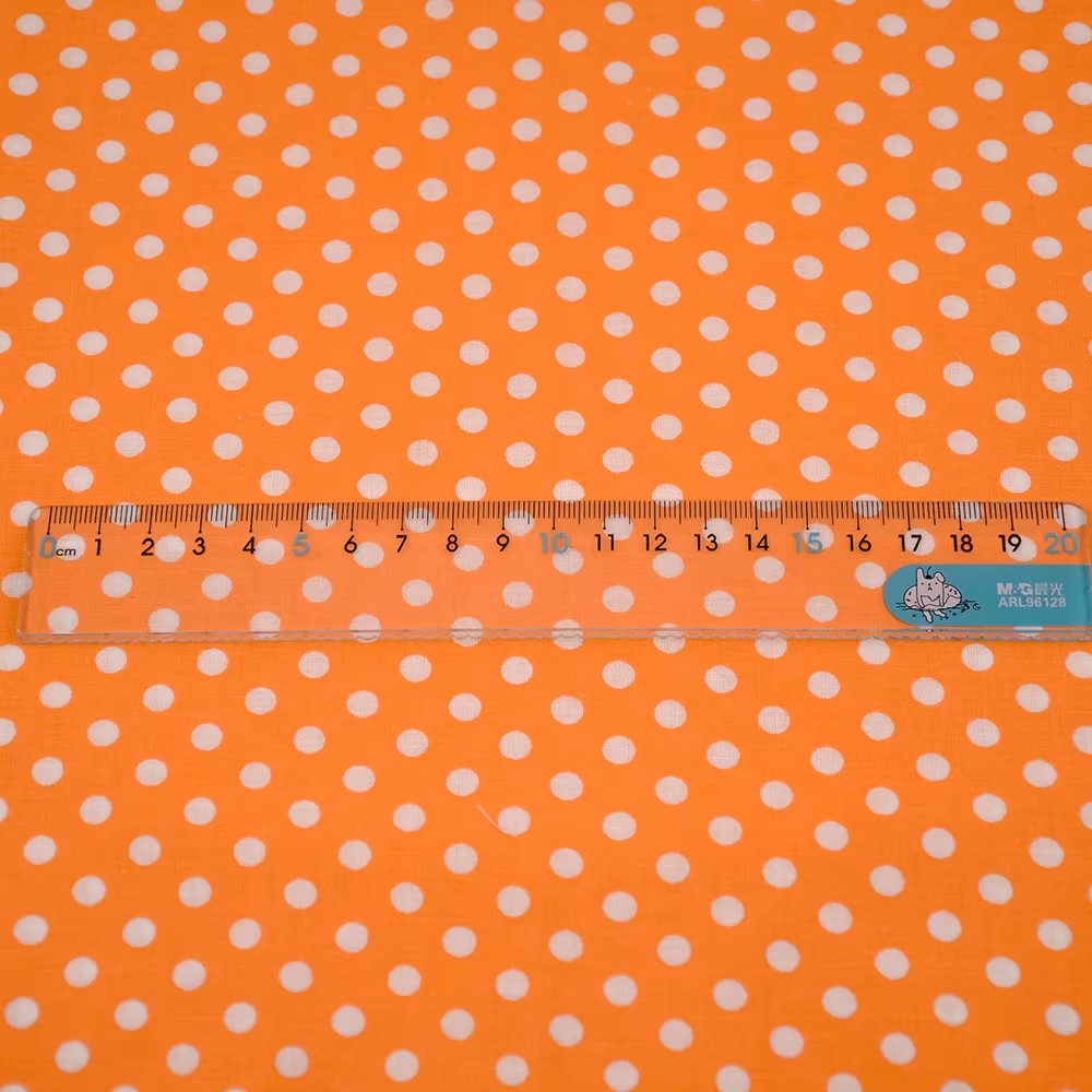 50X150CM White Orange Polka Do - Embroidery Garments ulasan dan harga