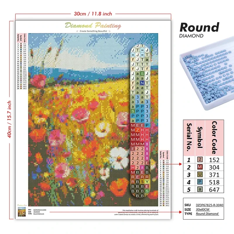 DIY 5D Full Round Drills Diamo - Embroidery Rose ulasan dan harga