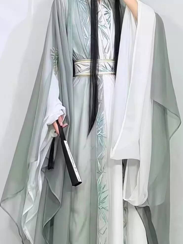 New Hanfu Women Wei Jinfeng Em - Embroidery Cotton Shirt ulasan dan harga