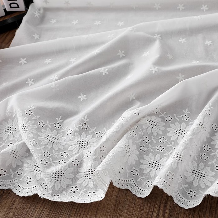 1yard hollow flower cotton tis - Embroidery Cotton Shirt ulasan dan harga