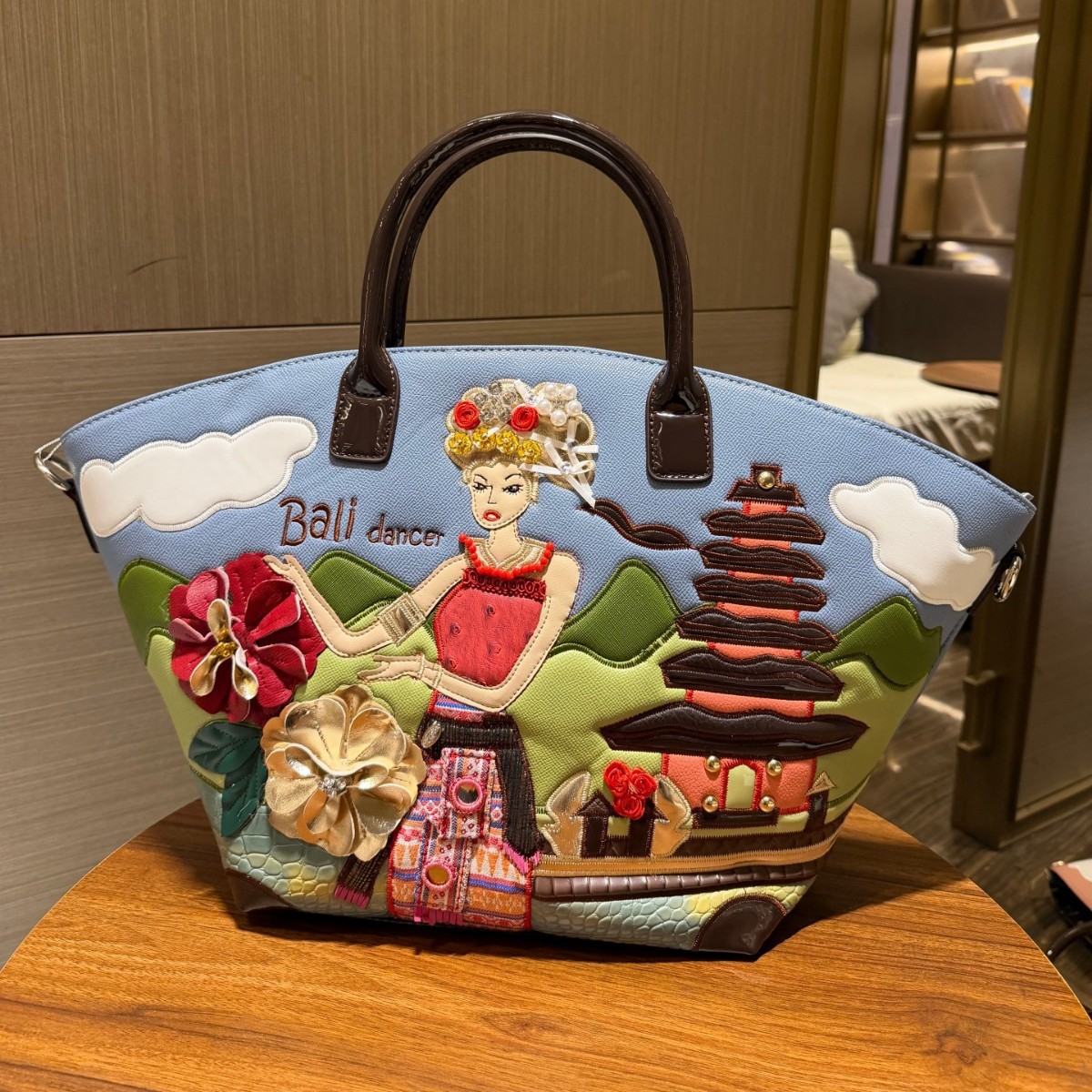 New women's bag with Bali danc - Embroidery Bali ulasan dan harga