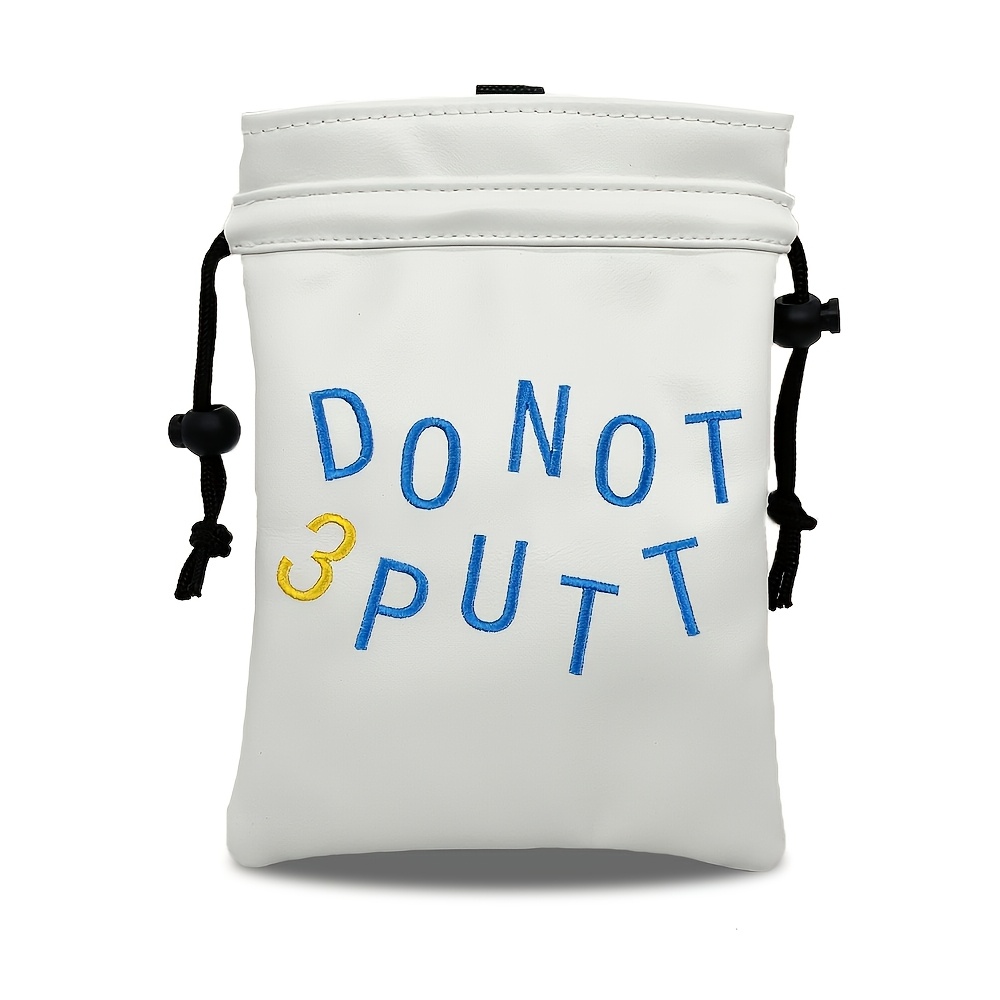 1pc Golf Ball Bag, PU Material - Embroidery Bag ulasan dan harga