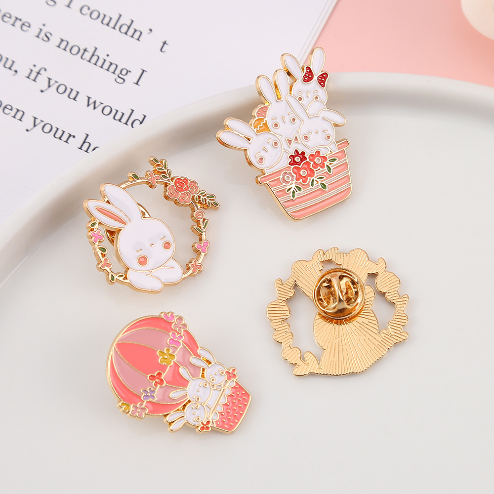 1PC Cute Bunny Metal Brooch Pi - Embroidery Bali ulasan dan harga