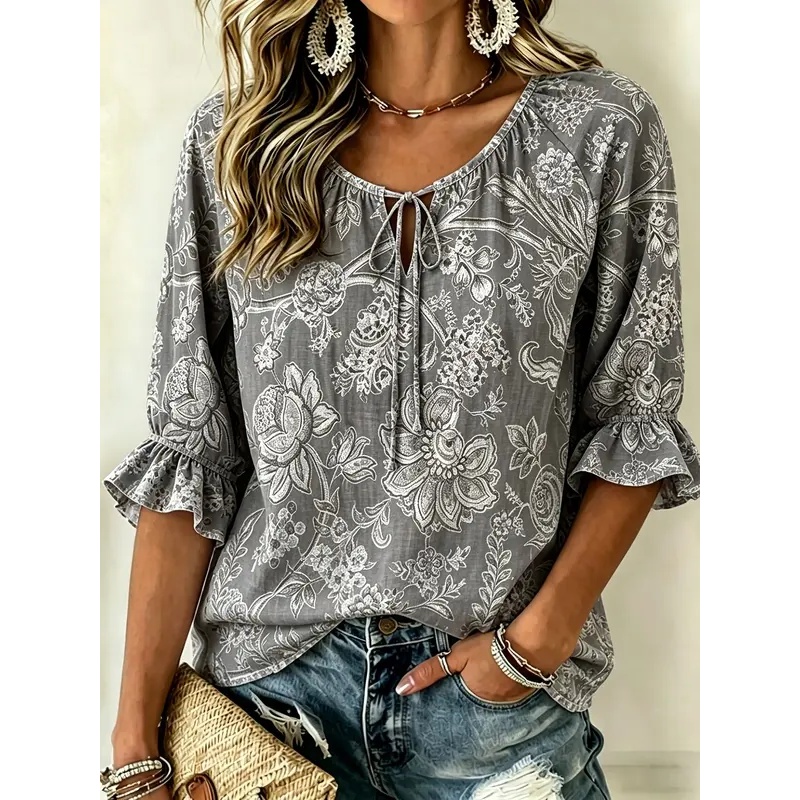 Women's Spring Summer 3D Print - Embroidery Online ulasan dan harga