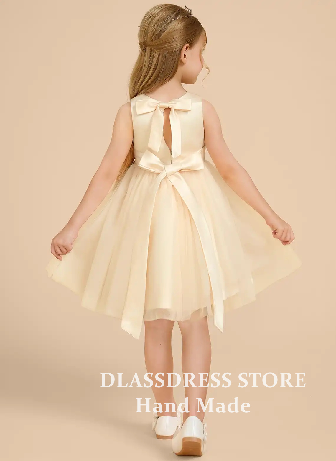 Customized Yellow Tulle Flower - Embroidery Yellow Dress ulasan dan harga